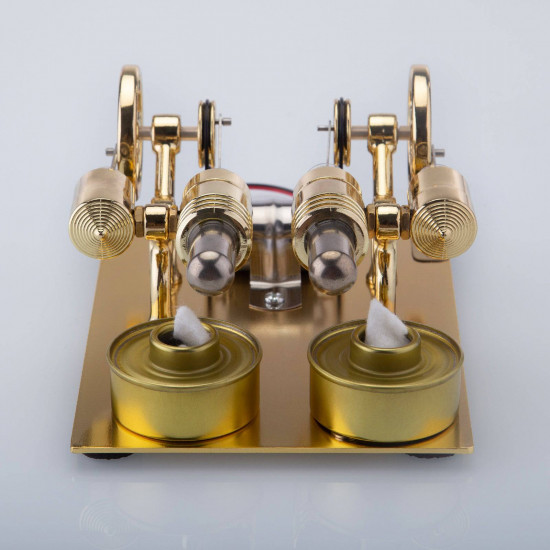 enjomor 4 cylinder hot air stirling engine generator with bulb & voltmeter enjomor 4 cylinder hot air stirling engine generator with bulb & voltmeter