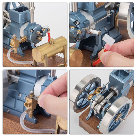 enjomor 6cc blue hit and miss gas engine miniature 4 stroke engine rtr full set enjomor 6cc blue hit and miss gas engine miniature 4 stroke engine rtr full set