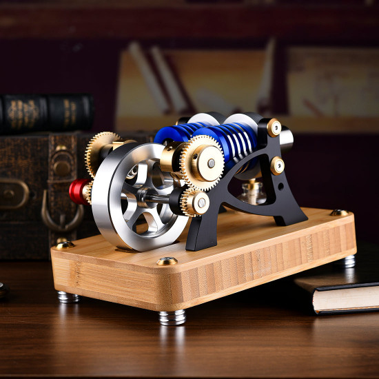 enjomor alpha type stirling engine twin-cylinder twin-piston ec engine model enjomor alpha type stirling engine twin-cylinder twin-piston ec engine model