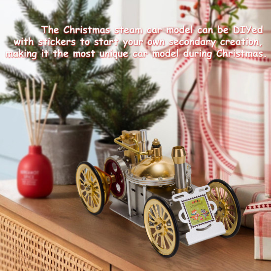 enjomor antique live steam-powered car model golden christmas enjomor antique live steam-powered car model golden christmas