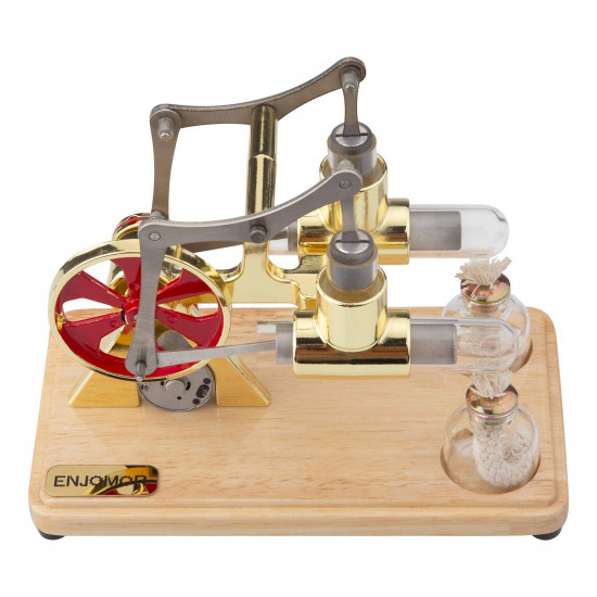 enjomor balance two cylinder stirling engine with led light bulb enjomor balance two cylinder stirling engine with led light bulb