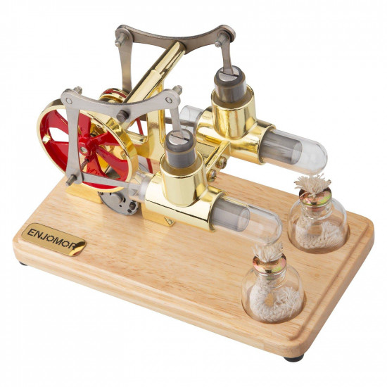 enjomor balance two cylinder stirling engine with led light bulb enjomor balance two cylinder stirling engine with led light bulb