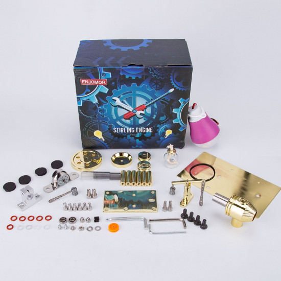 enjomor diy hot air stirling engine model building kits golden enjomor diy hot air stirling engine model building kits golden