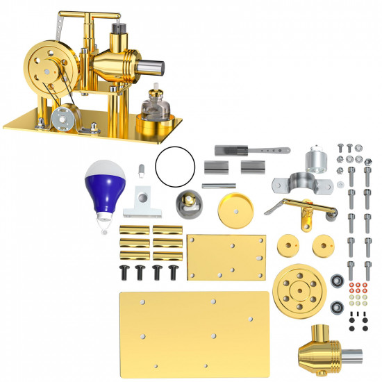 enjomor diy hot air stirling engine model building kits golden enjomor diy hot air stirling engine model building kits golden