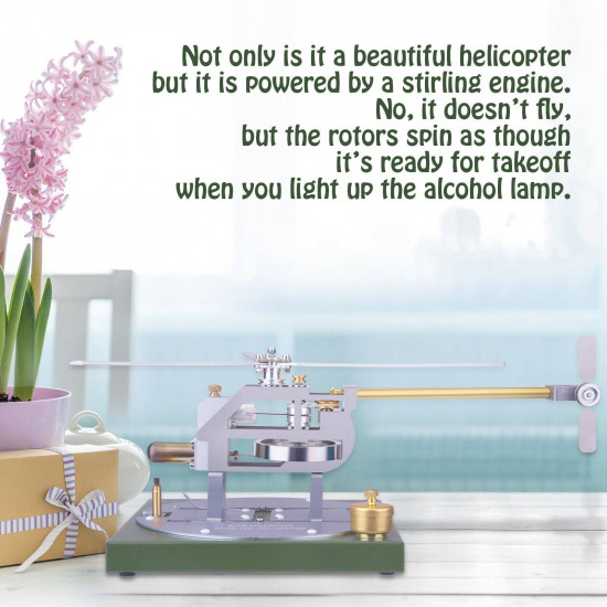 enjomor gamma hot air stirling engine helicopter with base diy model kit stem enjomor gamma hot air stirling engine helicopter with base diy model kit stem