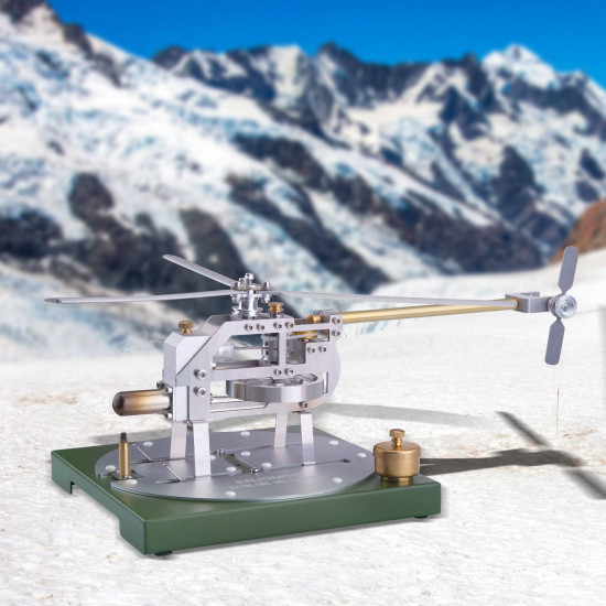 enjomor gamma hot air stirling engine helicopter with base diy model kit stem enjomor gamma hot air stirling engine helicopter with base diy model kit stem