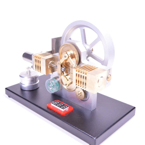 enjomor horizontal gear drive hot air stirling engine led electricity generator model with voltmeter enjomor horizontal gear drive hot air stirling engine led electricity generator model with voltmeter