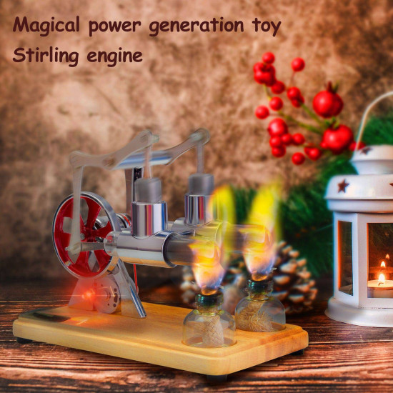 enjomor mini double cylinder hot air stirling engine stem silver enjomor mini double cylinder hot air stirling engine stem silver