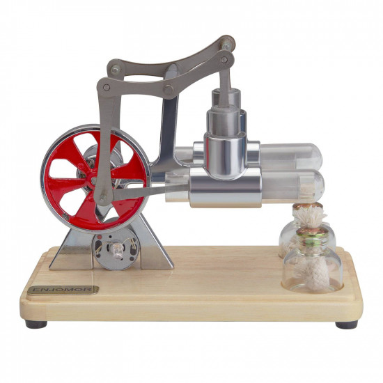 enjomor mini double cylinder hot air stirling engine stem silver enjomor mini double cylinder hot air stirling engine stem silver