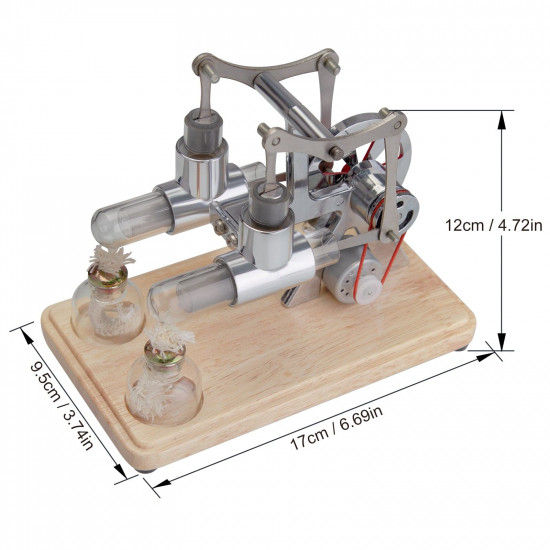 enjomor mini double cylinder hot air stirling engine stem silver enjomor mini double cylinder hot air stirling engine stem silver