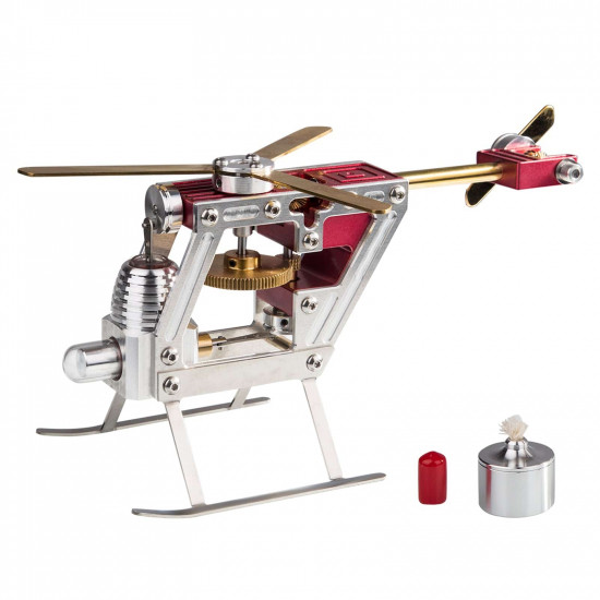 enjomor γ-shape metal hot-air stirling engine powered engine mini helicopter model building kit enjomor γ-shape metal hot-air stirling engine powered engine mini helicopter model building kit