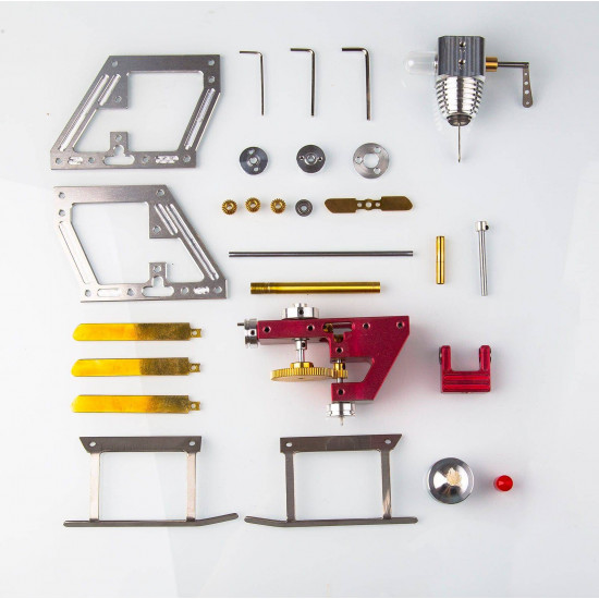 enjomor γ-shape metal hot-air stirling engine powered engine mini helicopter model building kit enjomor γ-shape metal hot-air stirling engine powered engine mini helicopter model building kit