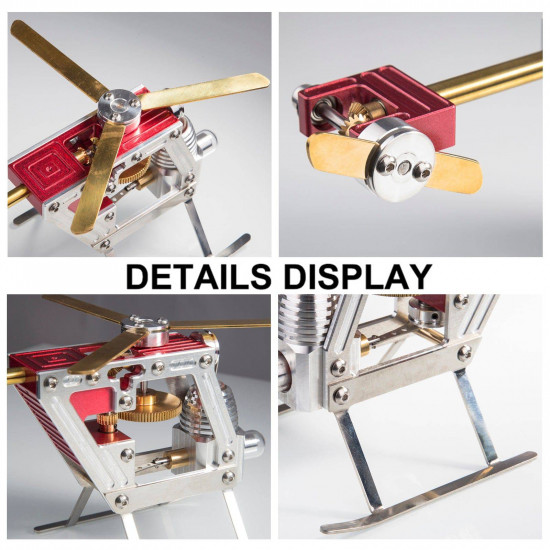 enjomor γ-shape metal hot-air stirling engine powered engine mini helicopter model building kit enjomor γ-shape metal hot-air stirling engine powered engine mini helicopter model building kit