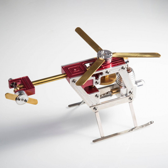enjomor γ-shape metal hot-air stirling engine powered engine mini helicopter model building kit enjomor γ-shape metal hot-air stirling engine powered engine mini helicopter model building kit