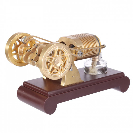 enjomor two-cylinder flame licker stirling engine brass vacuum engine model enjomor two-cylinder flame licker stirling engine brass vacuum engine model