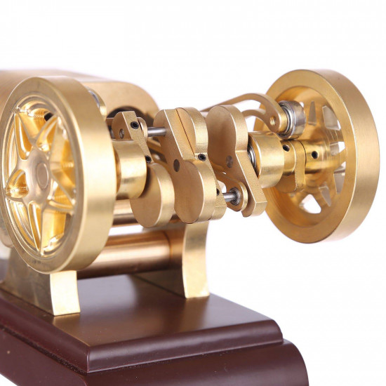 enjomor two-cylinder flame licker stirling engine brass vacuum engine model enjomor two-cylinder flame licker stirling engine brass vacuum engine model