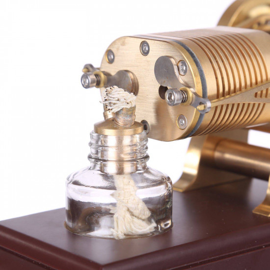 enjomor two-cylinder flame licker stirling engine brass vacuum engine model enjomor two-cylinder flame licker stirling engine brass vacuum engine model