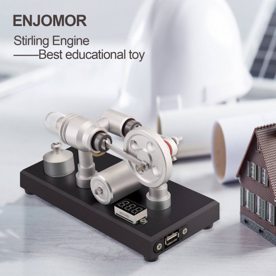 enjomor γ-type hot-air single cylinder stirling engine generator model toy enjomor γ-type hot-air single cylinder stirling engine generator model toy