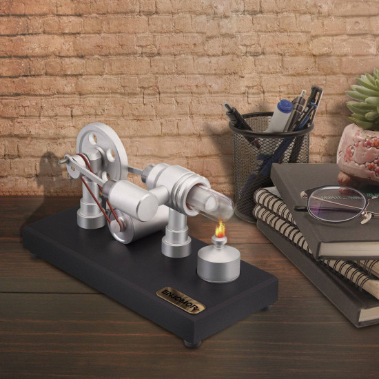 enjomor γ-type hot-air single cylinder stirling engine generator model toy enjomor γ-type hot-air single cylinder stirling engine generator model toy