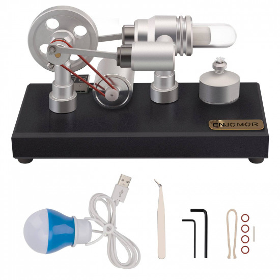 enjomor γ-type hot-air single cylinder stirling engine generator model toy enjomor γ-type hot-air single cylinder stirling engine generator model toy