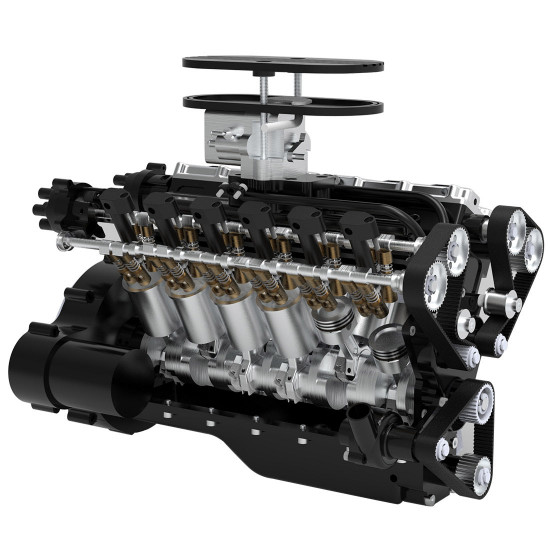 enjomor v12 gs-v12 72cc large scale v12 dohc four-stroke gasoline engine model water-cooled electric start enjomor v12 gs-v12 72cc large scale v12 dohc four-stroke gasoline engine model water-cooled electric start