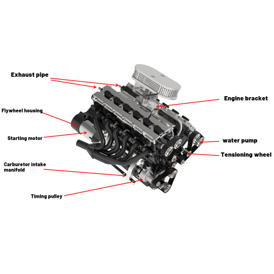 enjomor v12 gs-v12 72cc large scale v12 dohc four-stroke gasoline engine model water-cooled electric start enjomor v12 gs-v12 72cc large scale v12 dohc four-stroke gasoline engine model water-cooled electric start
