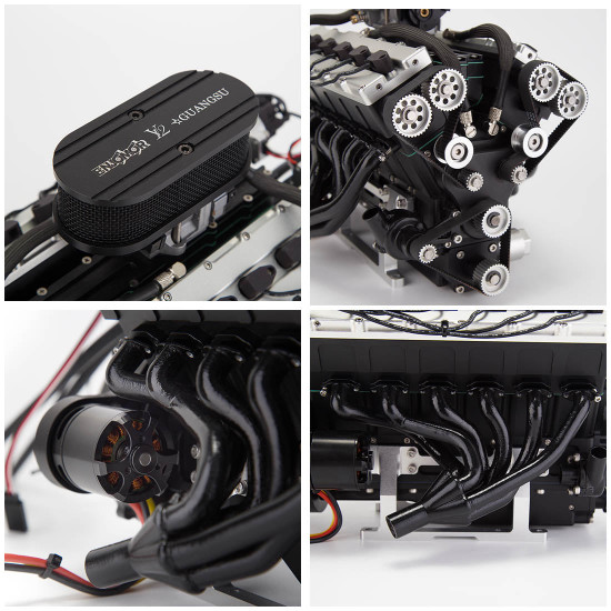 enjomor v12 gs-v12 72cc large scale v12 dohc four-stroke gasoline engine model water-cooled electric start enjomor v12 gs-v12 72cc large scale v12 dohc four-stroke gasoline engine model water-cooled electric start