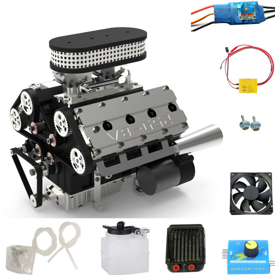 enjomor v8 gs-v8 78cc dohc gasoline water-cooled v8 engine that works with starter kit full set pre-order enjomor v8 gs-v8 78cc dohc gasoline water-cooled v8 engine that works with starter kit full set pre-order