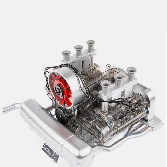 flat-six boxer car engine model kit that runs plastic 1/4 flat-six boxer car engine model kit that runs plastic 1/4