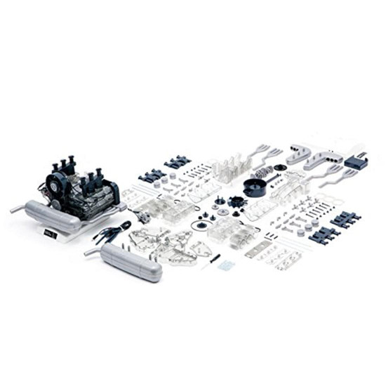 flat-six boxer engine porsche 911 visible motor working model kit box new for ages 10+ flat-six boxer engine porsche 911 visible motor working model kit box new for ages 10+