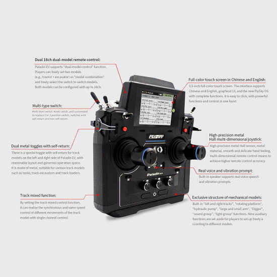 flysky paladin pl18 ev 18ch 5d joystick controller rc transmitter & receiver for rc construction vehicles model toy flysky paladin pl18 ev 18ch 5d joystick controller rc transmitter & receiver for rc construction vehicles model toy