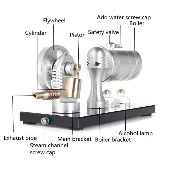 full metal retro style engine steam engine model with boiler alcohol & lamp kit k-005 full metal retro style engine steam engine model with boiler alcohol & lamp kit k-005