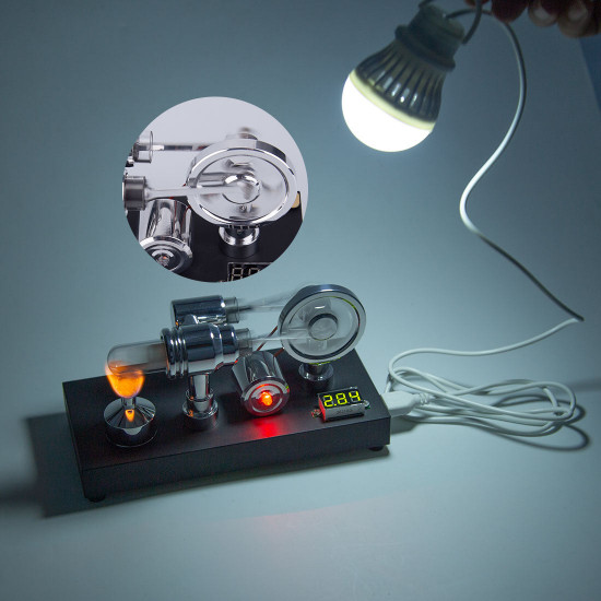 enjomor gamma type hot air stirling engines with light and voltmeter enjomor gamma type hot air stirling engines with light and voltmeter