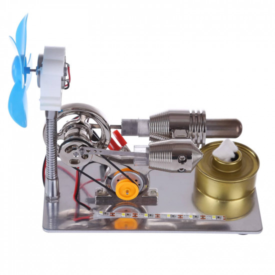 γ gammatype stirling engine generator model with led light bar & fan science experiment educational toy γ gammatype stirling engine generator model with led light bar & fan science experiment educational toy