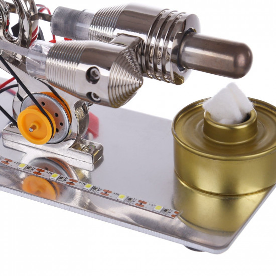 γ gammatype stirling engine generator model with led light bar & fan science experiment educational toy γ gammatype stirling engine generator model with led light bar & fan science experiment educational toy