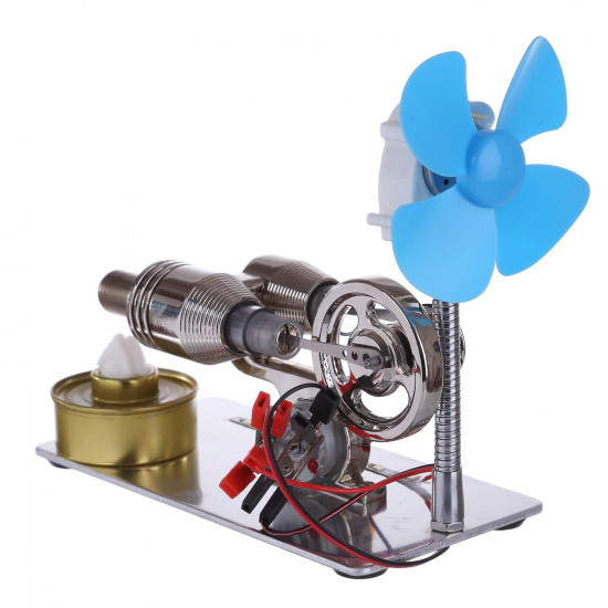 γ gammatype stirling engine generator model with led light bar & fan science experiment educational toy γ gammatype stirling engine generator model with led light bar & fan science experiment educational toy