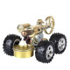 golden hot air stirling engine powered 4-wheel car engine model physical toy golden hot air stirling engine powered 4-wheel car engine model physical toy