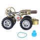 golden hot air stirling engine powered 4-wheel car engine model physical toy golden hot air stirling engine powered 4-wheel car engine model physical toy