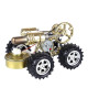 golden hot air stirling engine powered 4-wheel car engine model physical toy golden hot air stirling engine powered 4-wheel car engine model physical toy