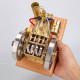h76 5cc horizontal vintage stationary engine twin-cylinder ohv dual flywheel gasoline internal combustion engine model h76 5cc horizontal vintage stationary engine twin-cylinder ohv dual flywheel gasoline internal combustion engine model