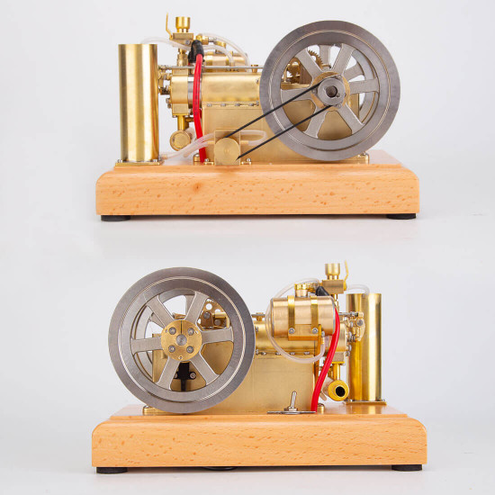 h76 5cc horizontal vintage stationary engine twin-cylinder ohv dual flywheel gasoline internal combustion engine model h76 5cc horizontal vintage stationary engine twin-cylinder ohv dual flywheel gasoline internal combustion engine model