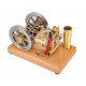 h76 5cc horizontal vintage stationary engine twin-cylinder ohv dual flywheel gasoline internal combustion engine model h76 5cc horizontal vintage stationary engine twin-cylinder ohv dual flywheel gasoline internal combustion engine model