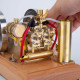 h76 5cc horizontal vintage stationary engine twin-cylinder ohv dual flywheel gasoline internal combustion engine model h76 5cc horizontal vintage stationary engine twin-cylinder ohv dual flywheel gasoline internal combustion engine model