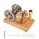h76 5cc horizontal vintage stationary engine twin-cylinder ohv dual flywheel gasoline internal combustion engine model h76 5cc horizontal vintage stationary engine twin-cylinder ohv dual flywheel gasoline internal combustion engine model