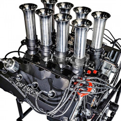 high simulation v8 engine hood fan air intake motor radiator kits for 1/10 car grc fst
