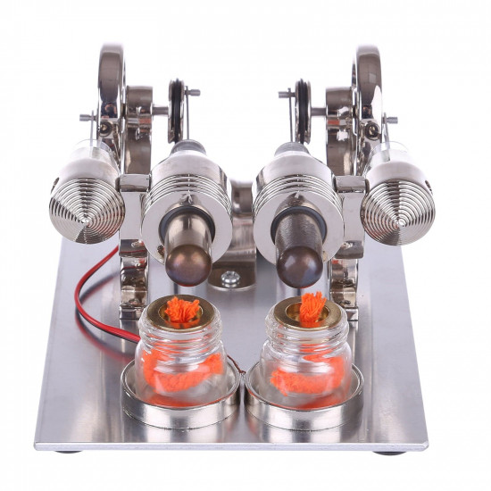 hot air 2 cylinders stirling engine model with voltage digital display meter led bulb sterling generator hot air 2 cylinders stirling engine model with voltage digital display meter led bulb sterling generator