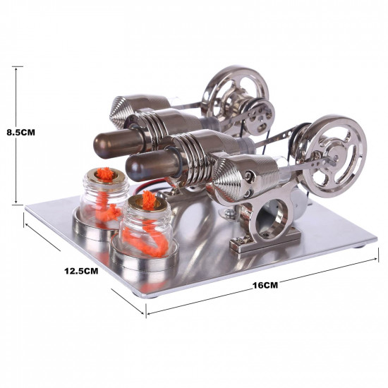 hot air 2 cylinders stirling engine model with voltage digital display meter led bulb sterling generator hot air 2 cylinders stirling engine model with voltage digital display meter led bulb sterling generator