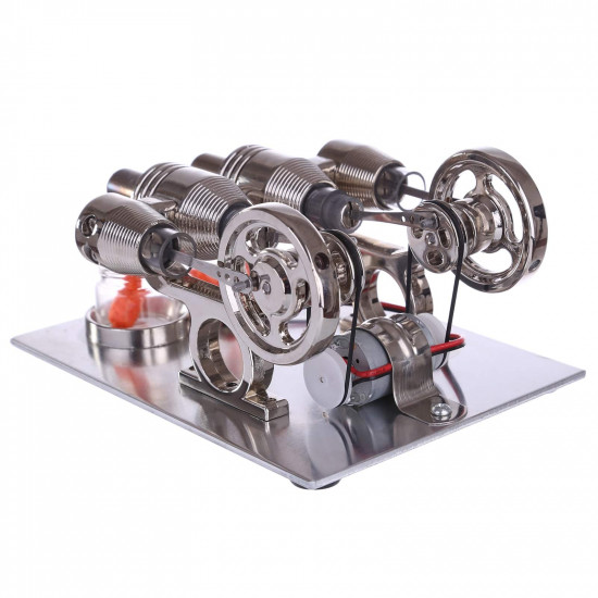 hot air 2 cylinders stirling engine model with voltage digital display meter led bulb sterling generator hot air 2 cylinders stirling engine model with voltage digital display meter led bulb sterling generator