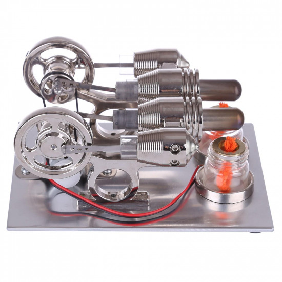 hot air 2 cylinders stirling engine model with voltage digital display meter led bulb sterling generator hot air 2 cylinders stirling engine model with voltage digital display meter led bulb sterling generator
