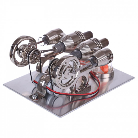 hot air 2 cylinders stirling engine model with voltage digital display meter led bulb sterling generator hot air 2 cylinders stirling engine model with voltage digital display meter led bulb sterling generator